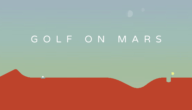 still image of Golf on Mars. There is a golf ball laying on a quiet and serene Martian landscape.