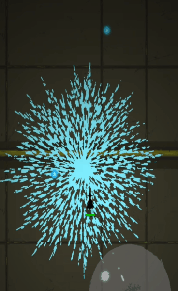 gif of Magic Survival gameplay. The player is a wizard shooting fireball and electricity at shadow monsters.