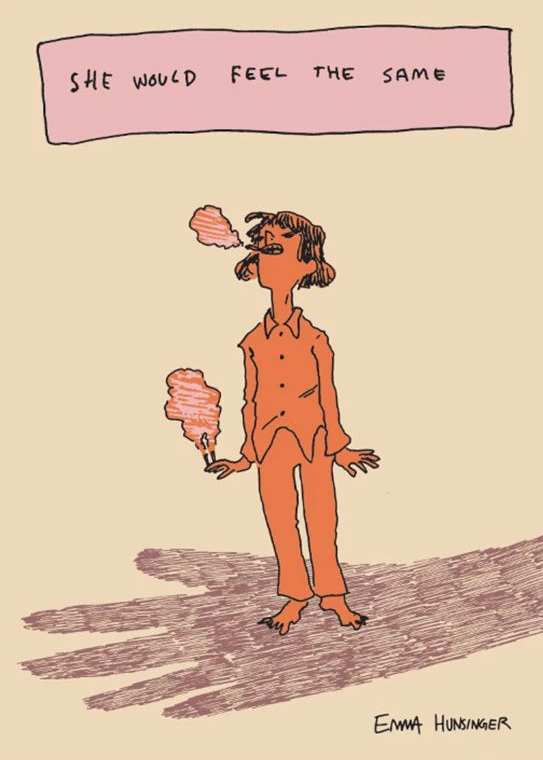 Cover of She Would Feel The Same. Shows a woman smoking alone.